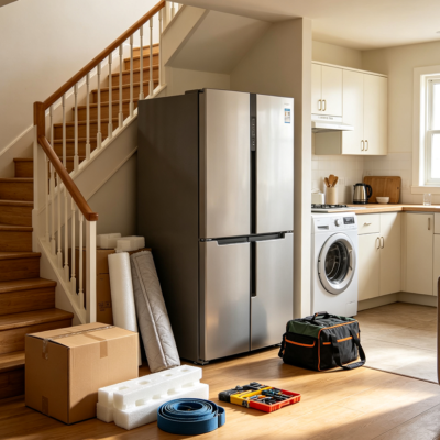 High-Level Hoisting and In-Home Delivery Service for Large Appliances